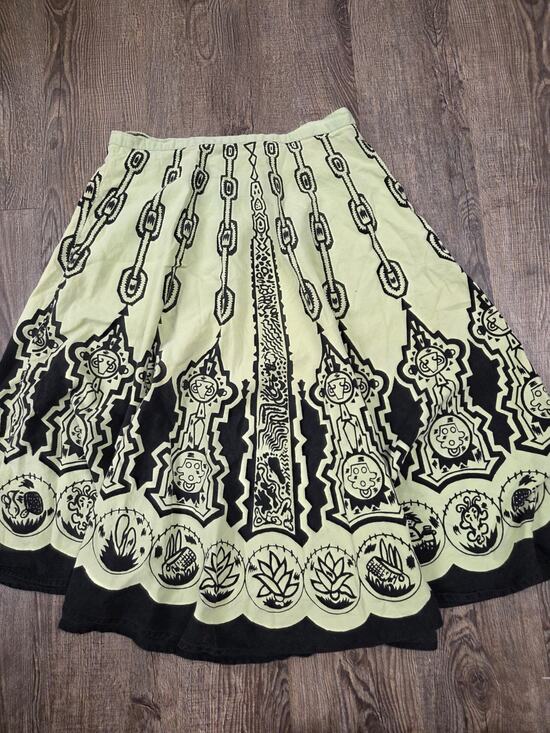 Funky People Dresses & Skirts - FUNKY PEOPLE Green Black Medium Cotton Made in India Skirt Medium